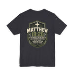 Prayer Warrior Tee | Matthew 18:20 Shield Graphic