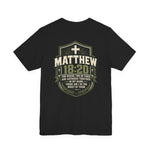 Prayer Warrior Tee | Matthew 18:20 Shield Graphic
