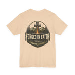 Forged in Faith Tee | Men's cross & mountain graphic tee